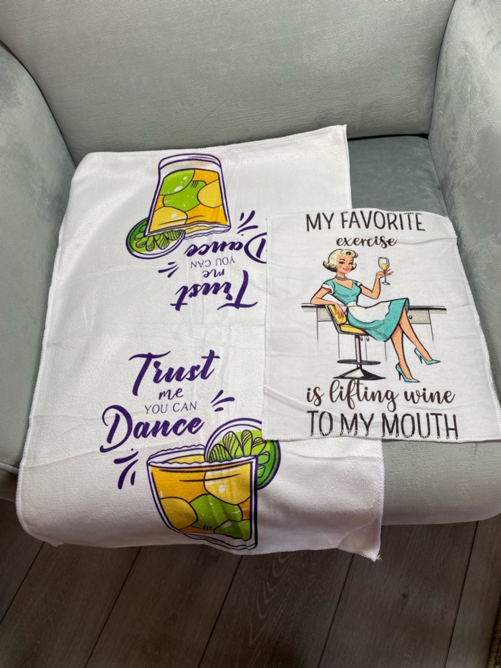 OPI Retro Humorous Cocktail Tea Towels set of 2